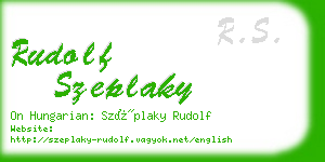 rudolf szeplaky business card